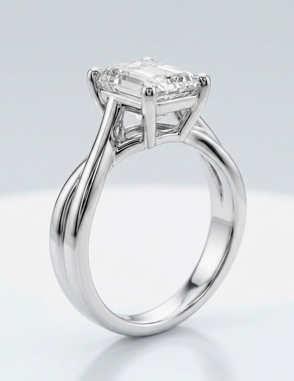 Anillo de compromiso de oro 9 k 10