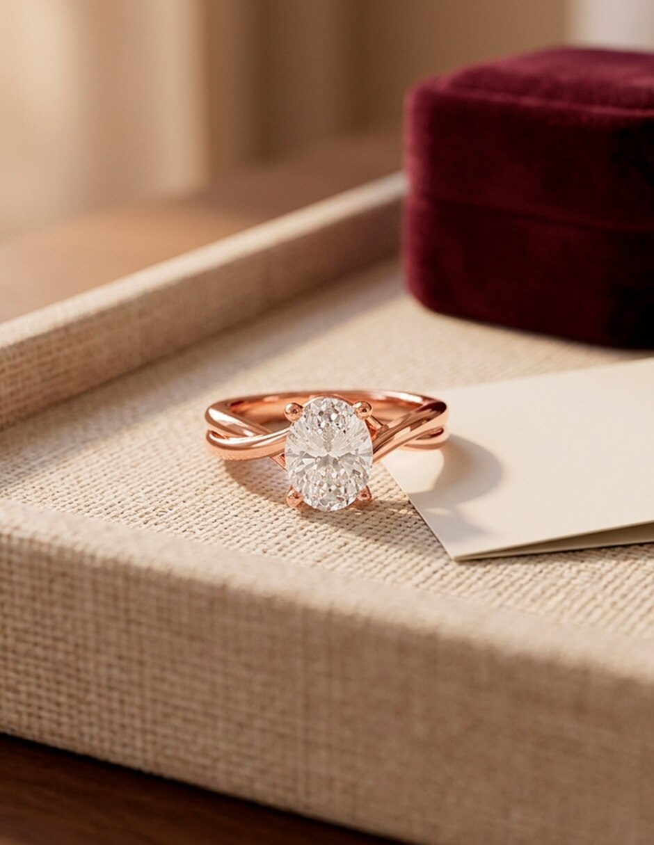 Anillo de compromiso de oro 9 k 6