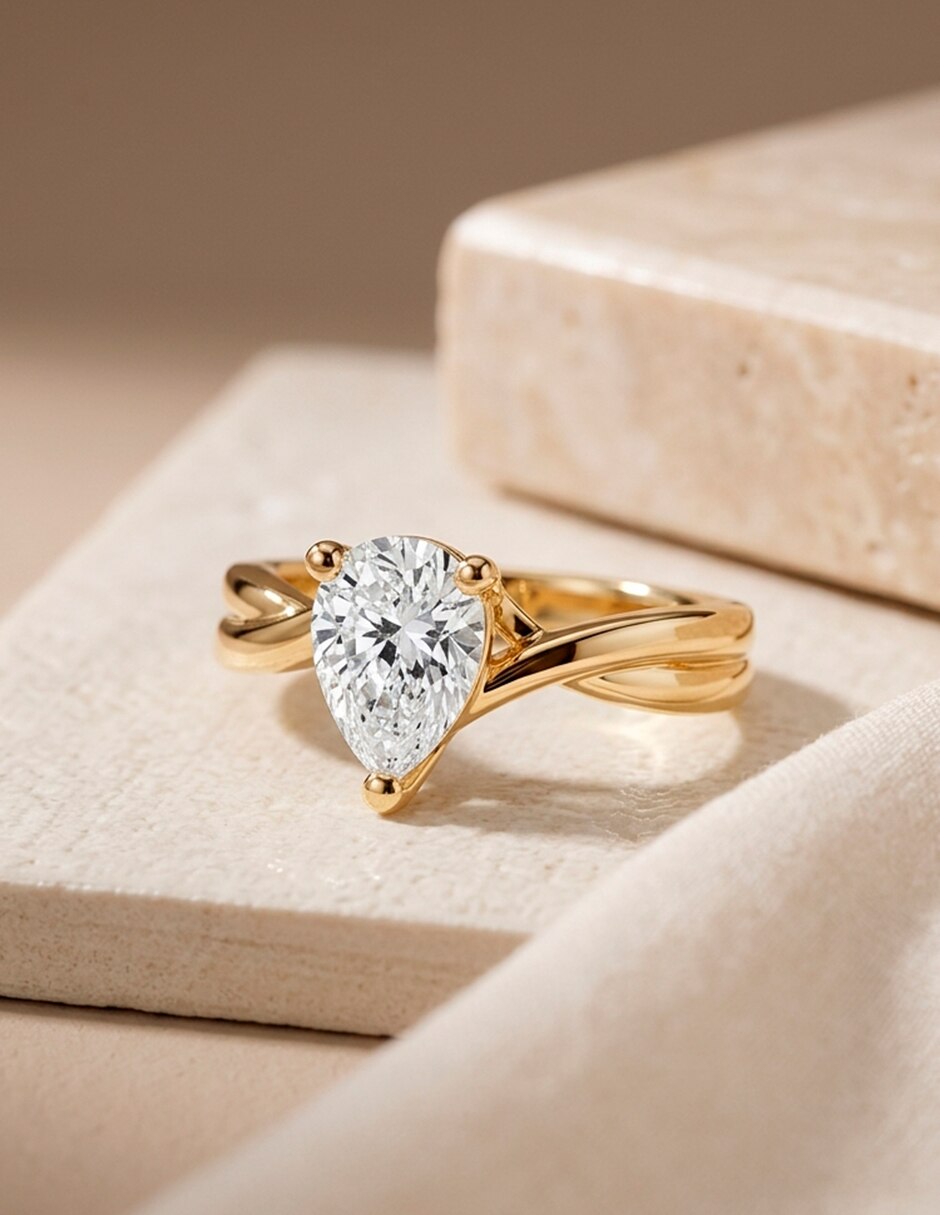 Anillo de compromiso de oro 14 k Amore Mio
