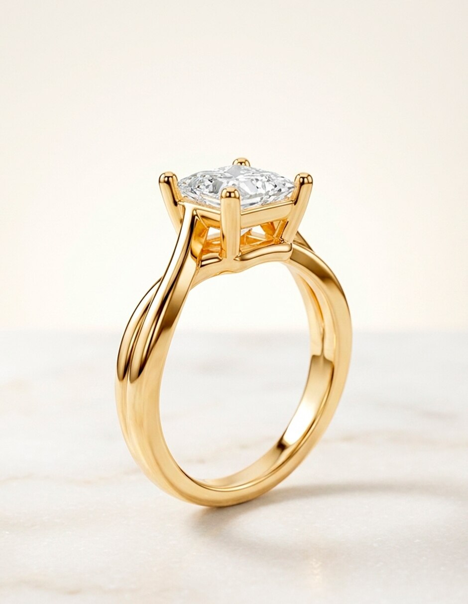 Anillo de compromiso de oro 18 k Amore Mio