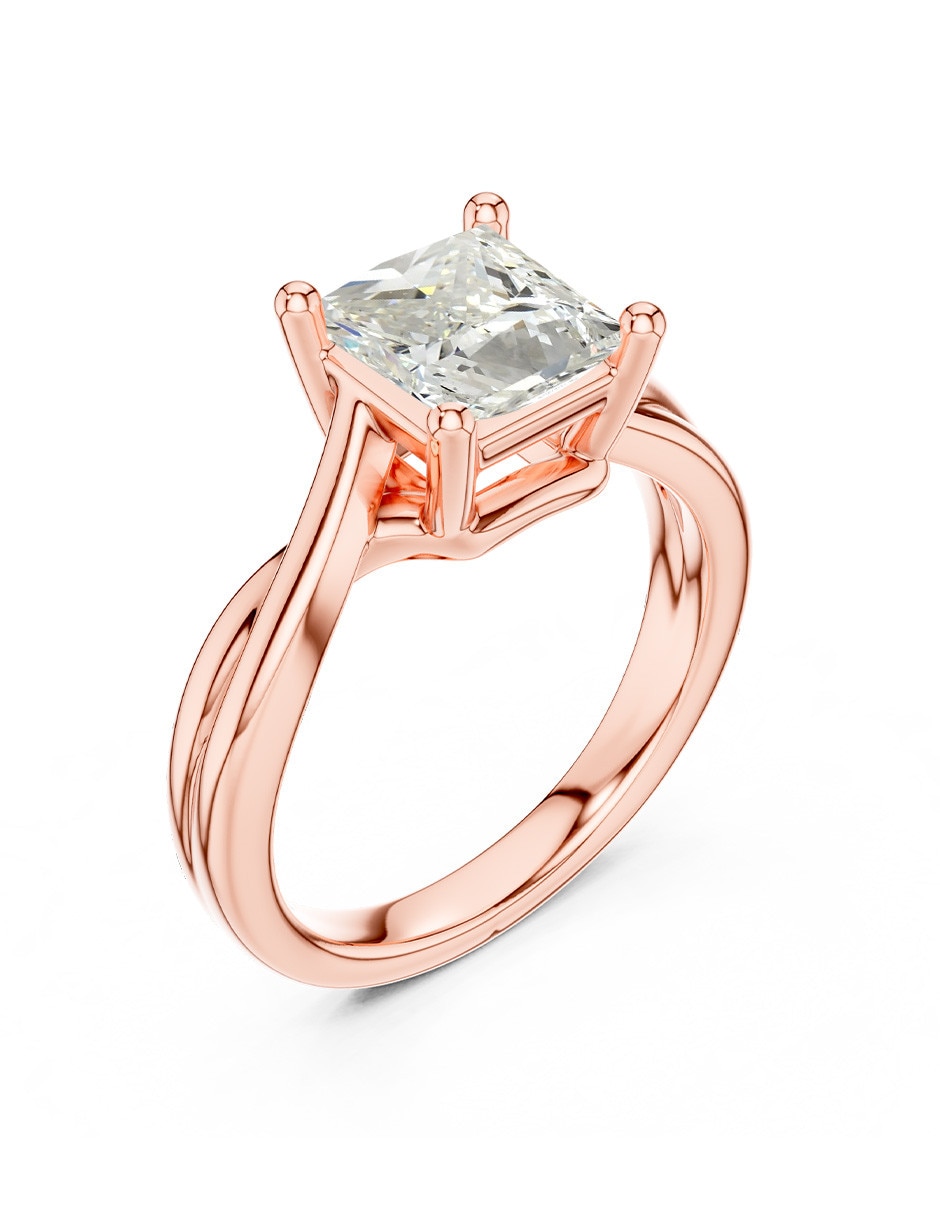 Anillo de compromiso de oro 18 k 2