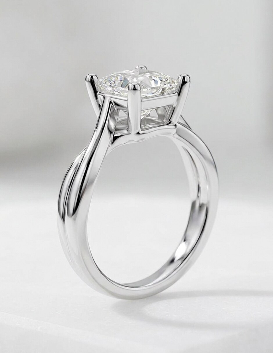 Anillo de compromiso de oro 14 k 7