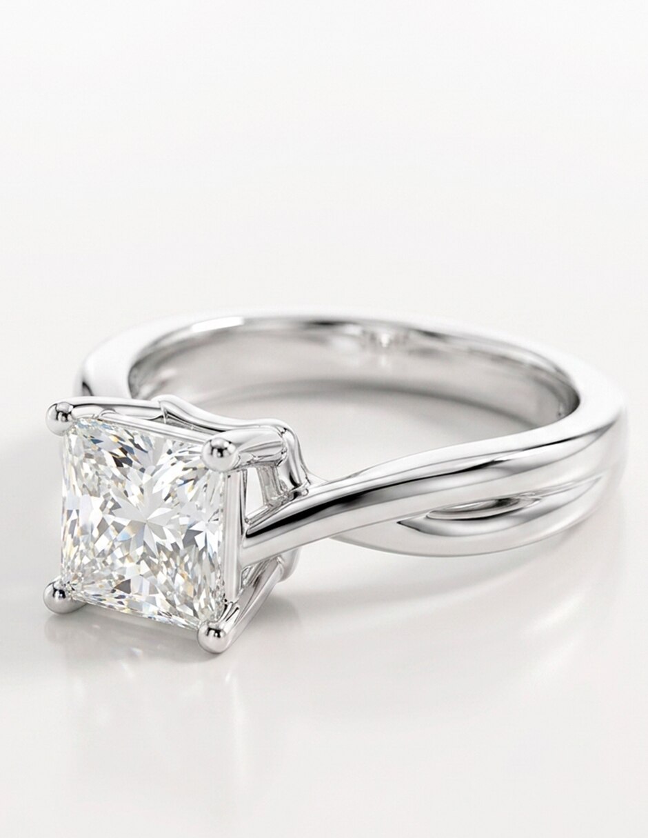 Anillo de compromiso de oro 14 k 9