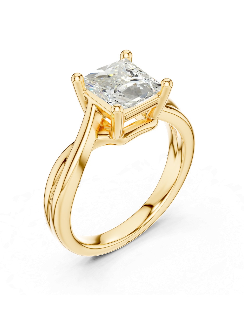 Anillo de compromiso de oro 14 k 2