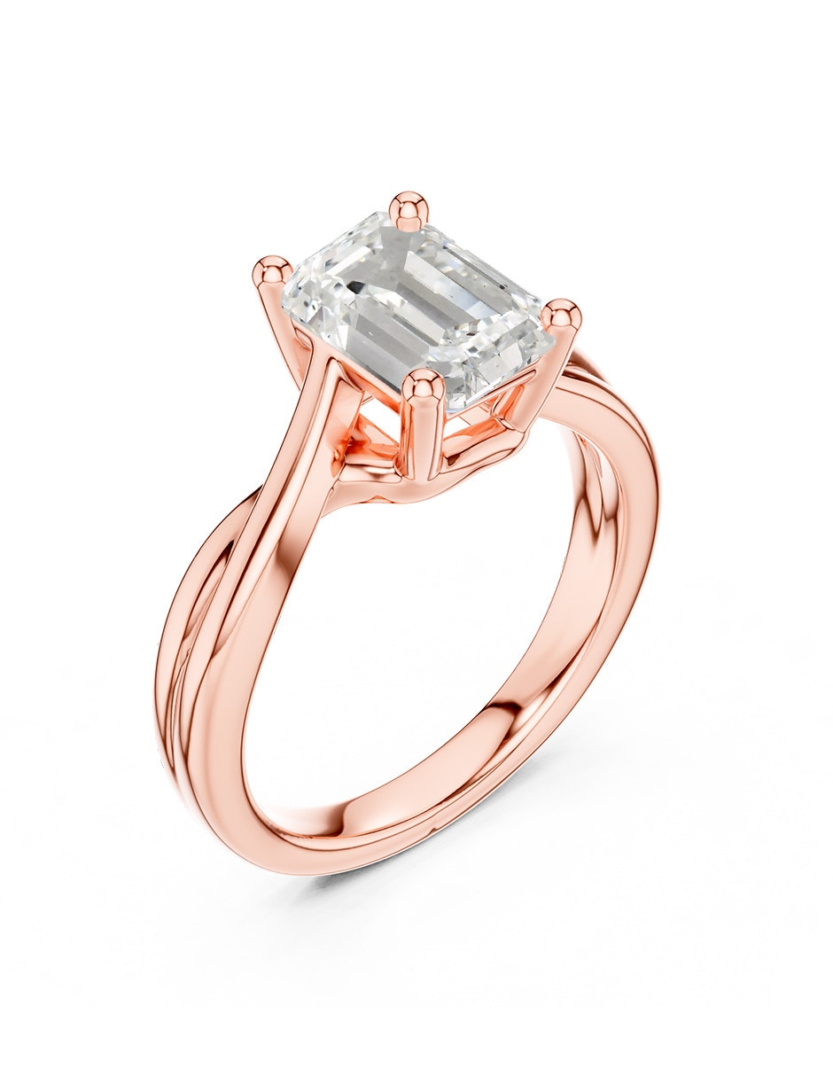 Anillo de compromiso de oro 18 k 2