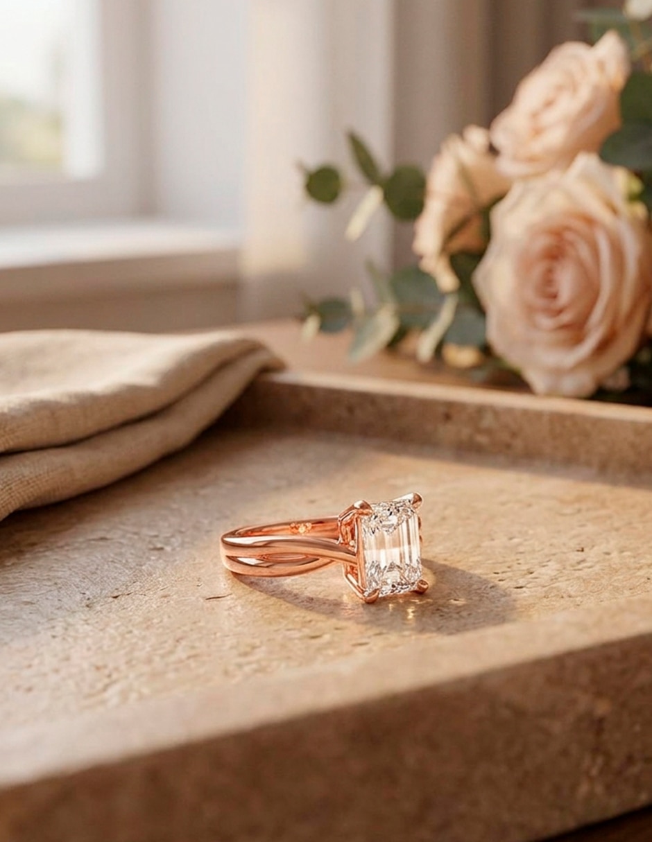 Anillo de compromiso de oro 18 k 7