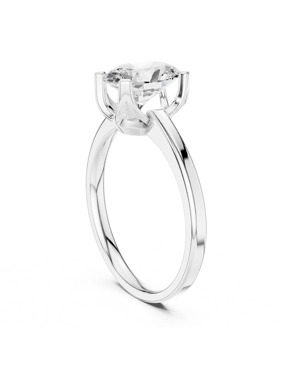 Anillo de compromiso de Oro 18 K Zirconia cúbica 3