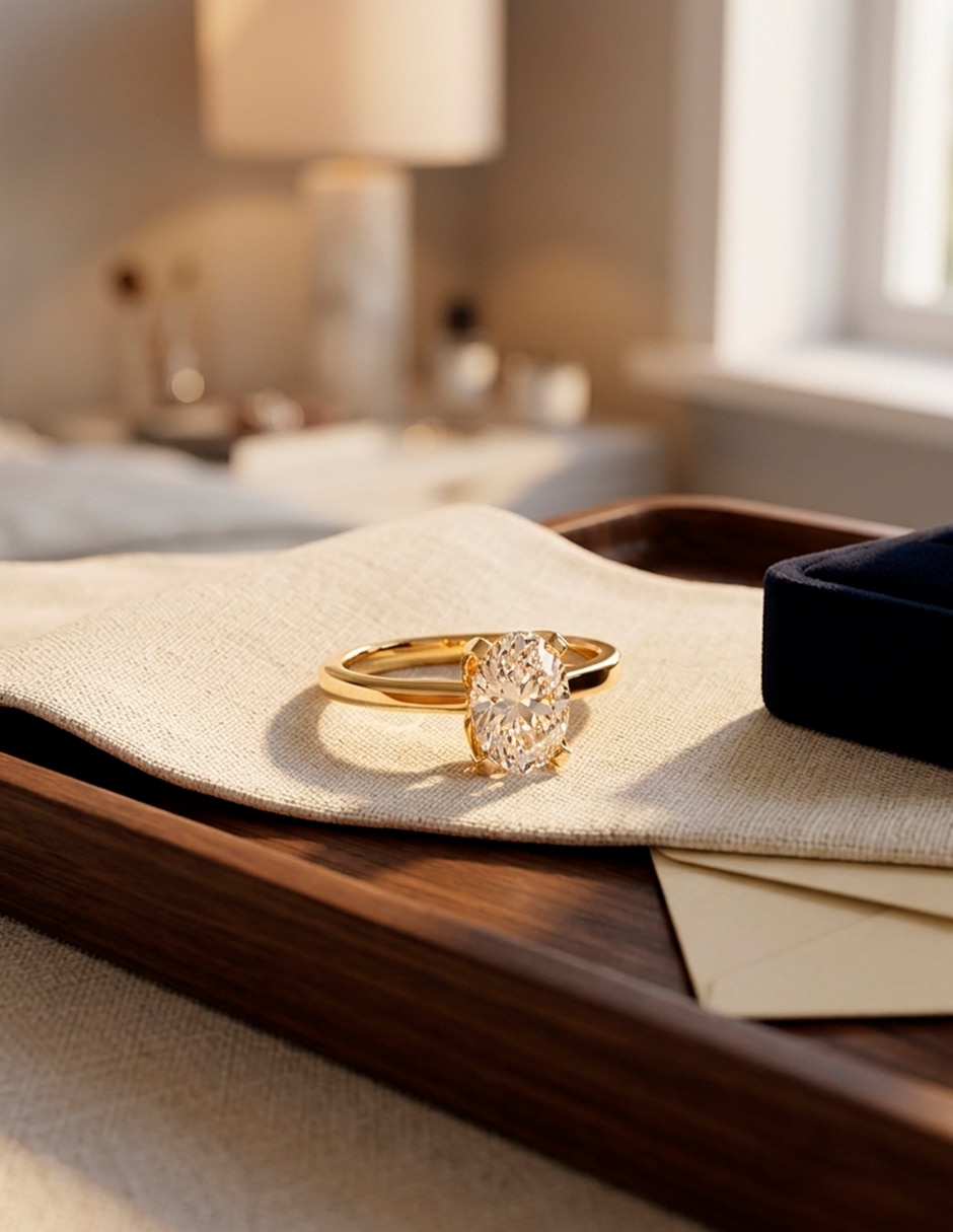 Anillo de compromiso de oro 9 k Amore Mio zirconia cúbica