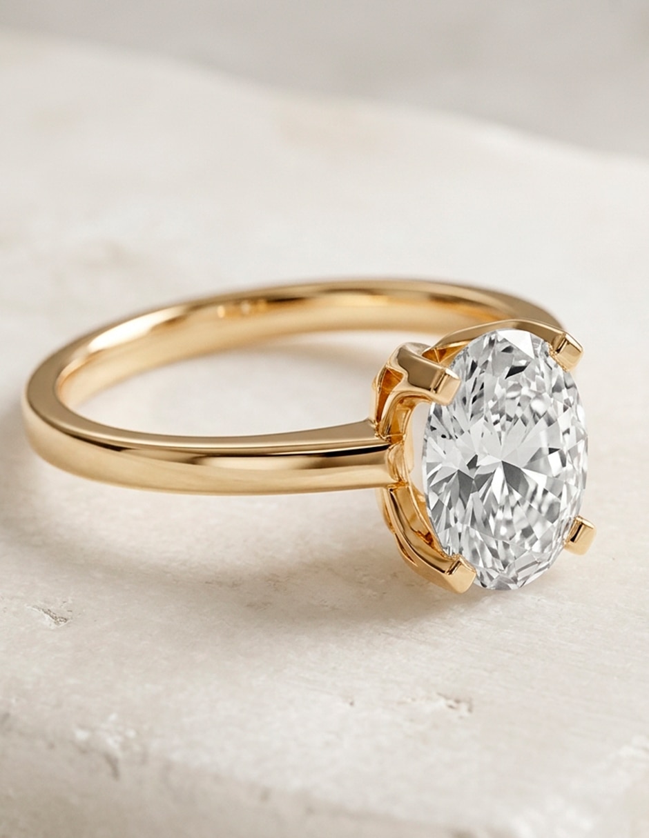 Anillo de compromiso de oro 9 k Amore Mio zirconia cúbica