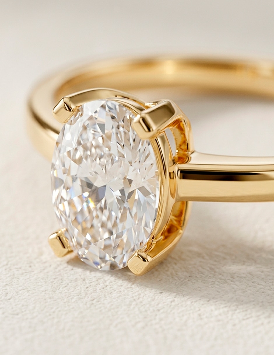 Anillo de compromiso de oro 9 k Amore Mio zirconia cúbica
