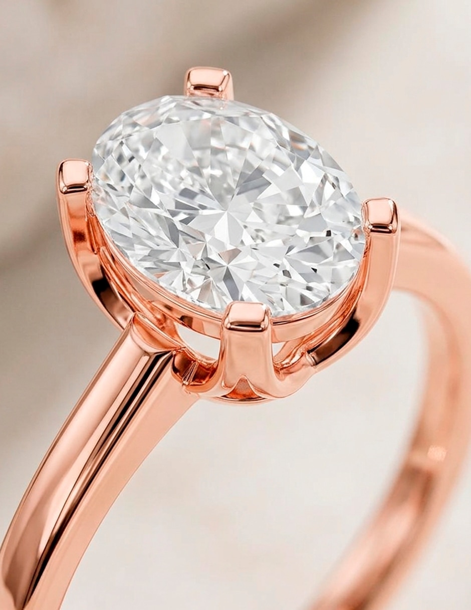 Anillo de compromiso de Oro 9 K Zirconia cúbica 7
