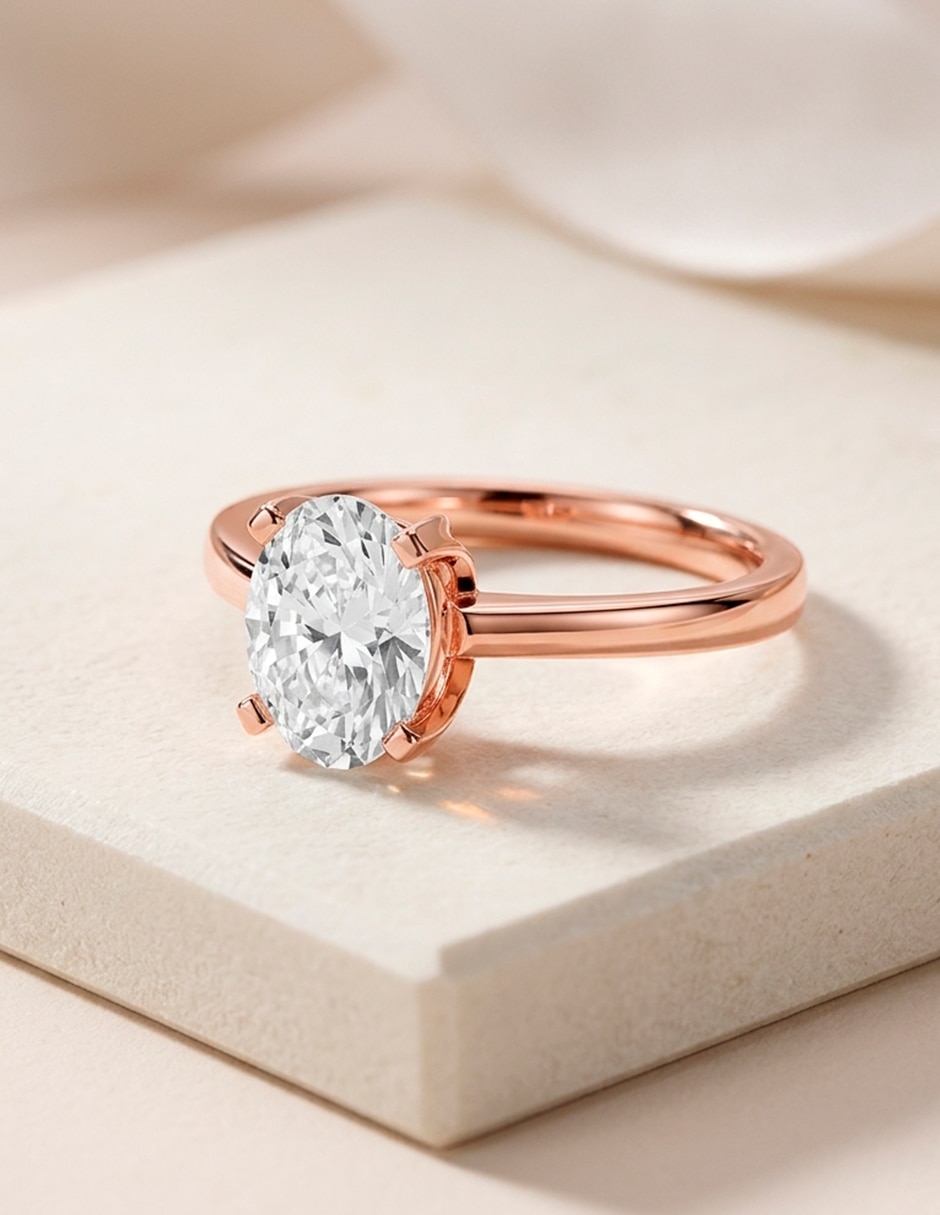 Anillo de compromiso de oro 9 k 8