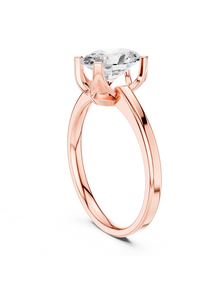Anillo de compromiso de oro 14 k 3