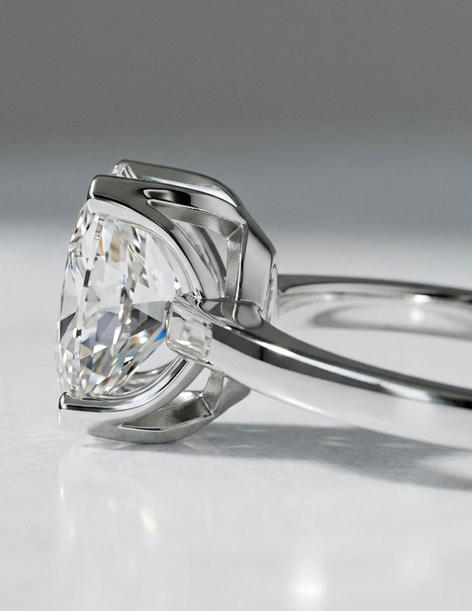 Anillo de compromiso de oro 18 k 9
