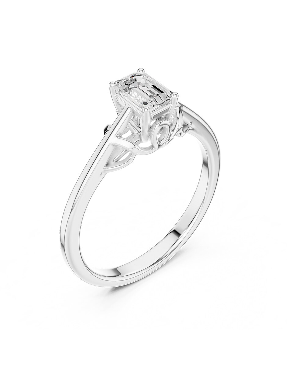 Anillo de compromiso de oro 18 k zirconia cúbica 2
