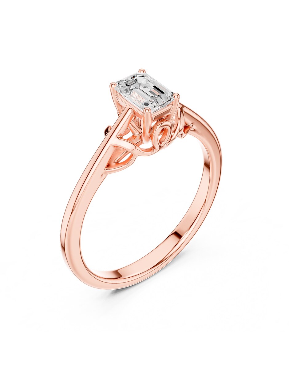 Anillo de compromiso de oro 9 K 2