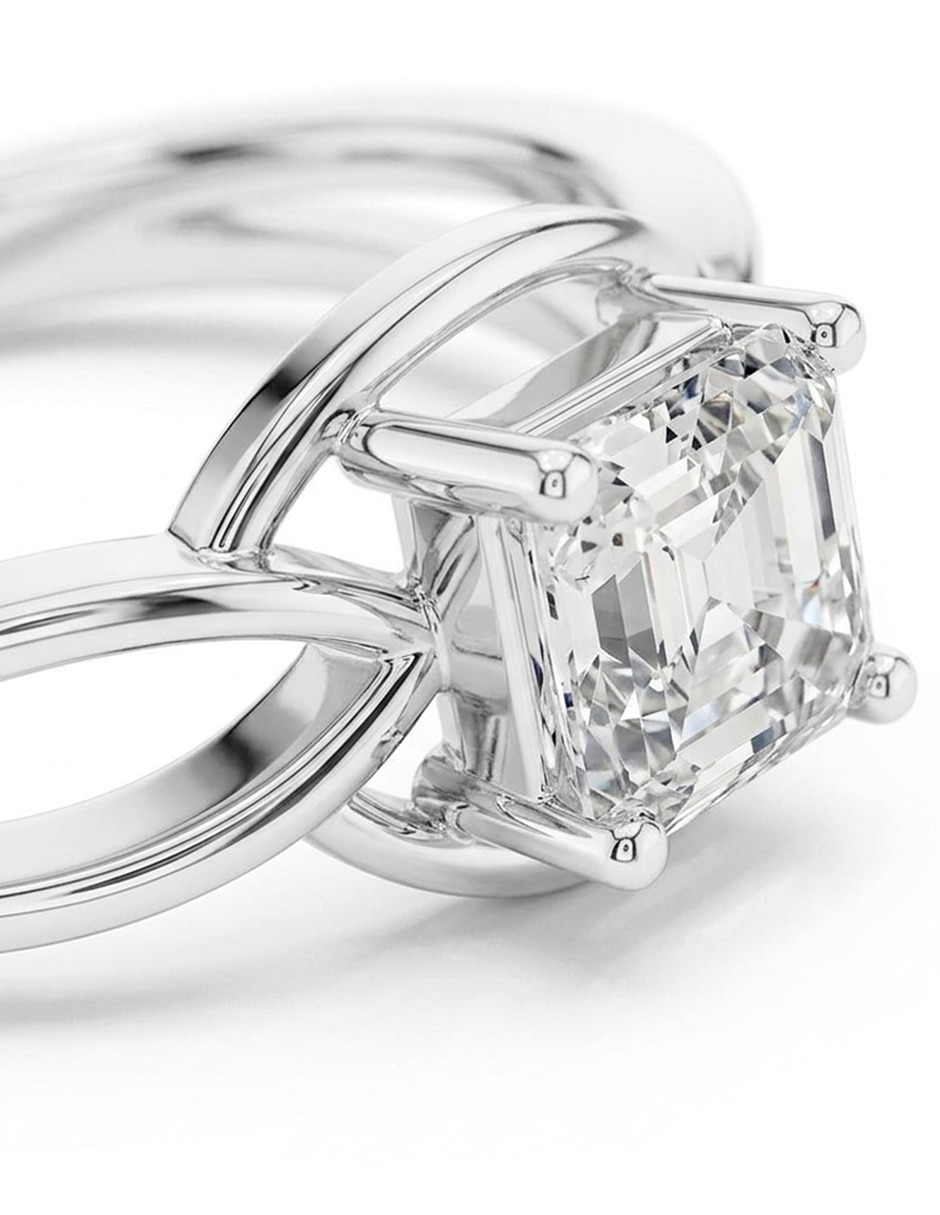 Anillo de compromiso de oro 14 K 9