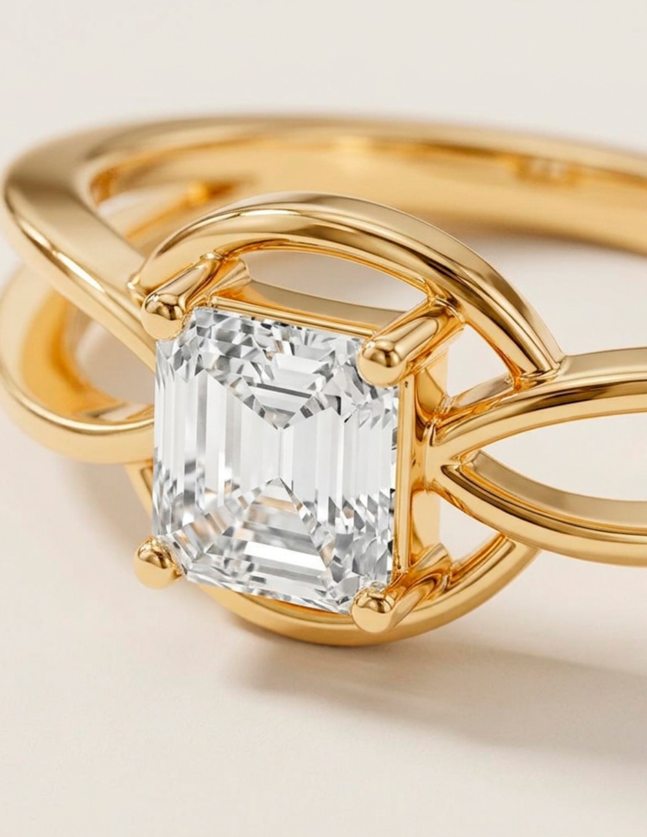 Anillo de compromiso de oro 18 k amore mio