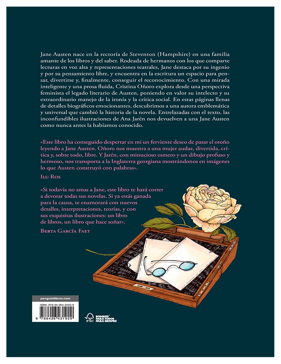 Libro Jane. Una Biografía Literaria de Jane Austen de Cristina Oñoro/Ana Jarén