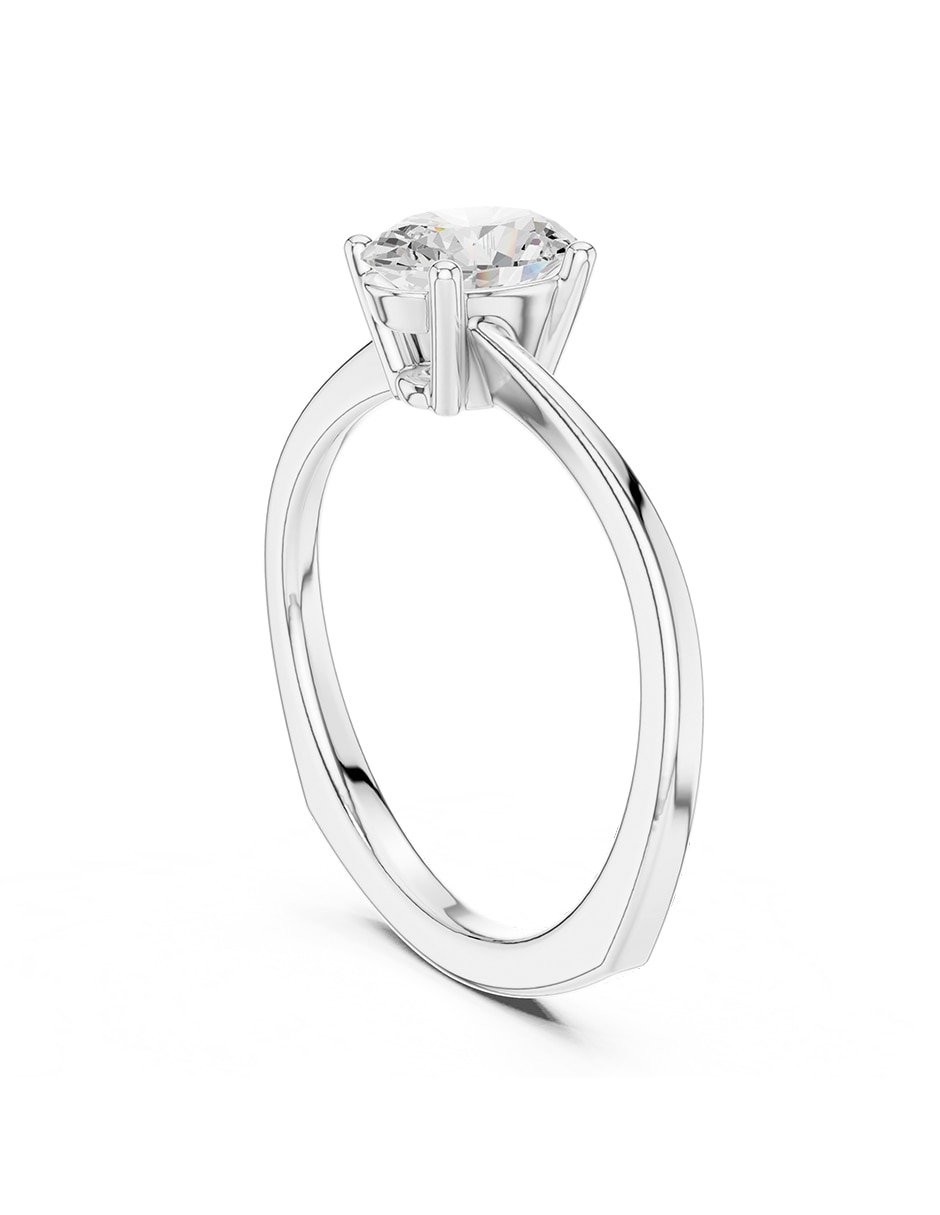 Anillo de compromiso de oro 14 k 3