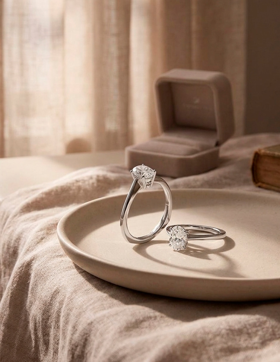Anillo de compromiso de oro 14 k 6