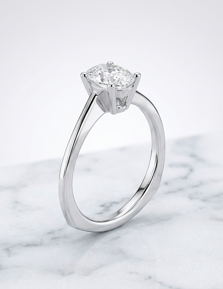 Anillo de compromiso de oro 14 k 9