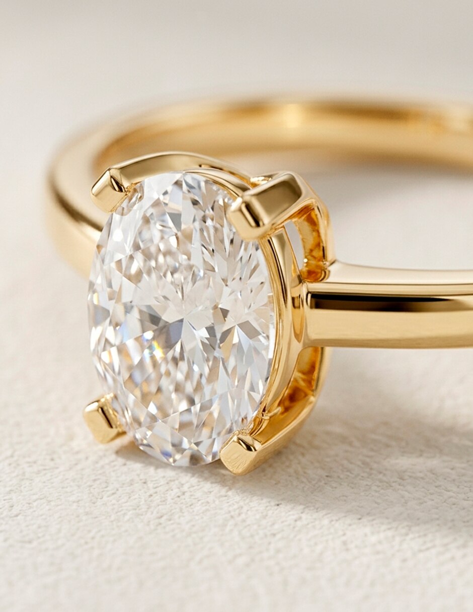 Anillo de compromiso de oro 18 k 9
