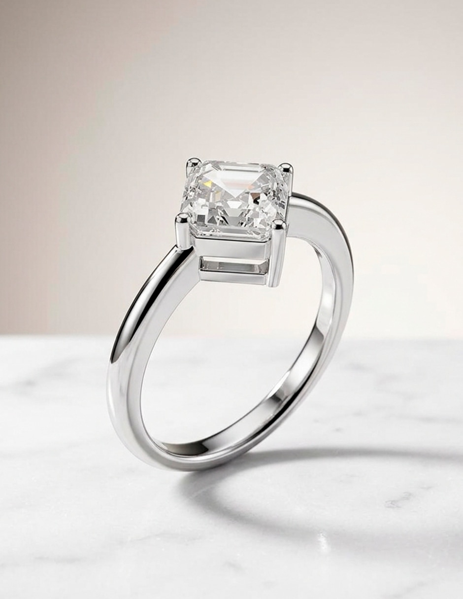 Anillo de compromiso de oro 18 K 7