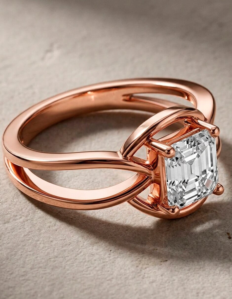 Anillo de compromiso de oro 18 K 8