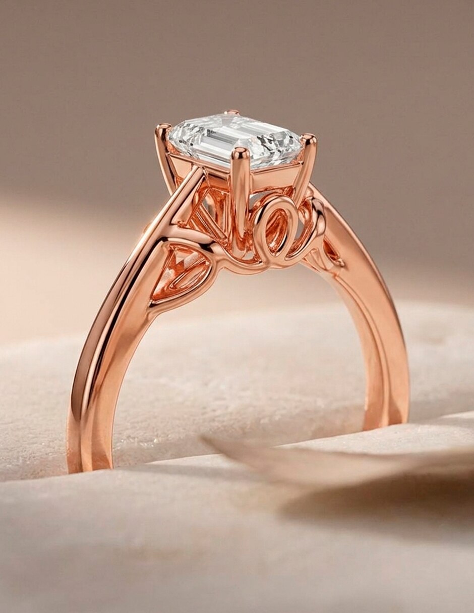 Anillo de compromiso de oro 9 K 9