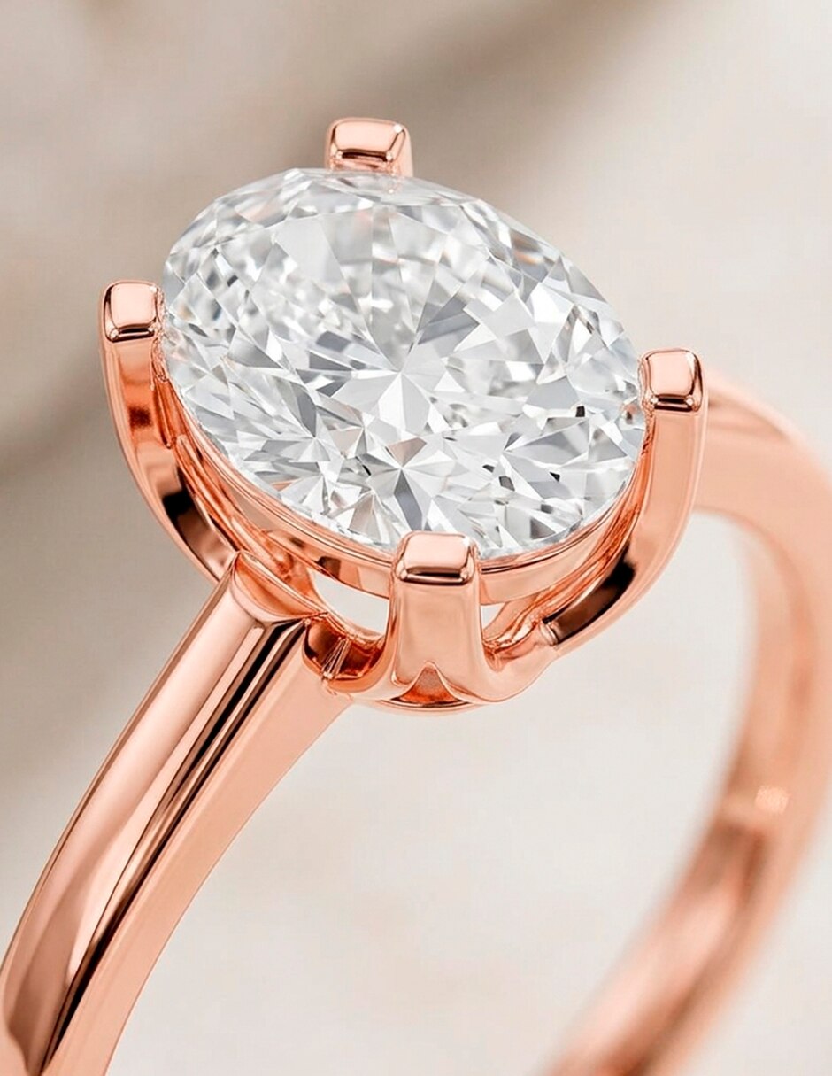 Anillo de compromiso de oro 14 k 9