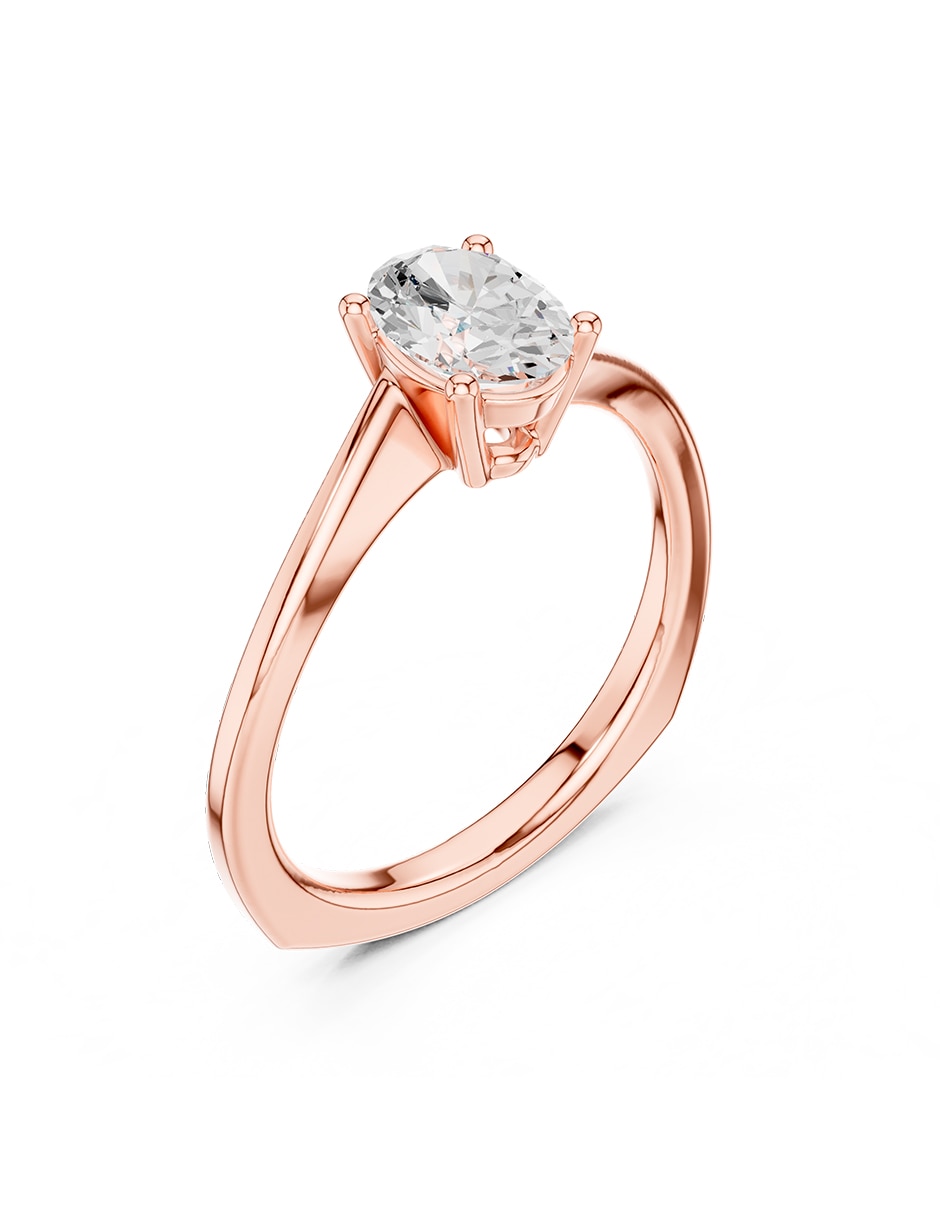 Anillo de compromiso de oro 18 k 2