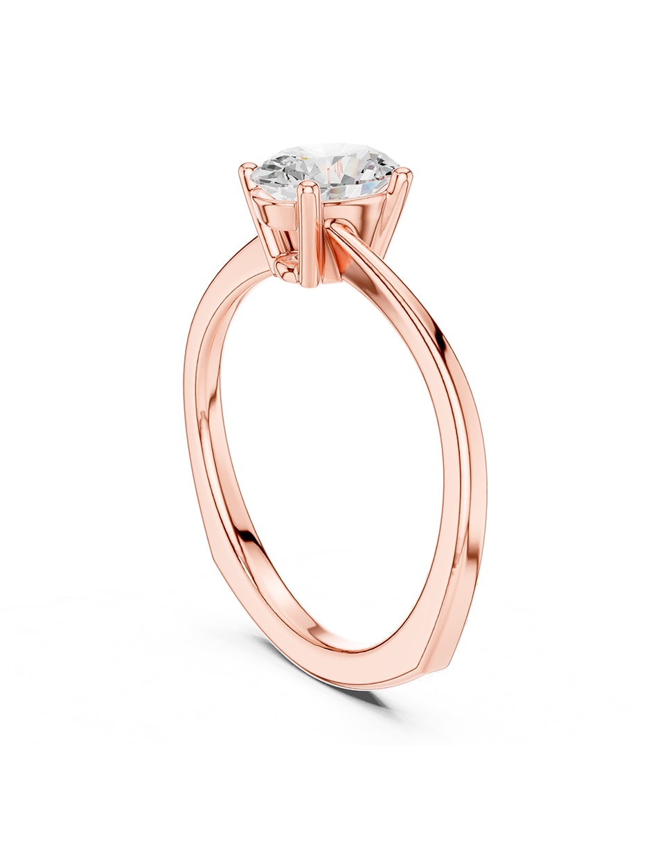 Anillo de compromiso de oro 18 k 3