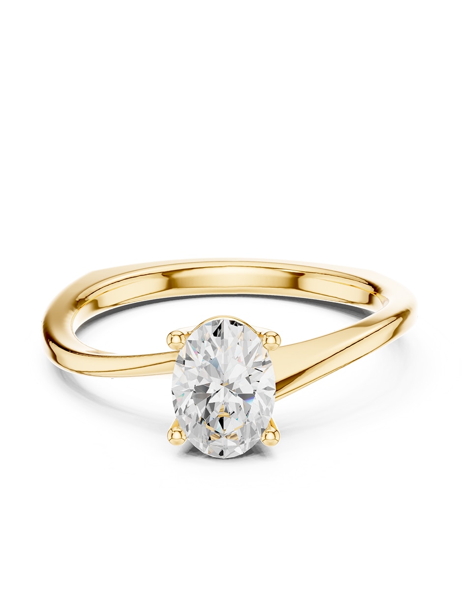 Anillo de compromiso de oro 9 k