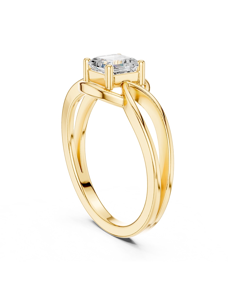Anillo de compromiso de oro 14 K 3