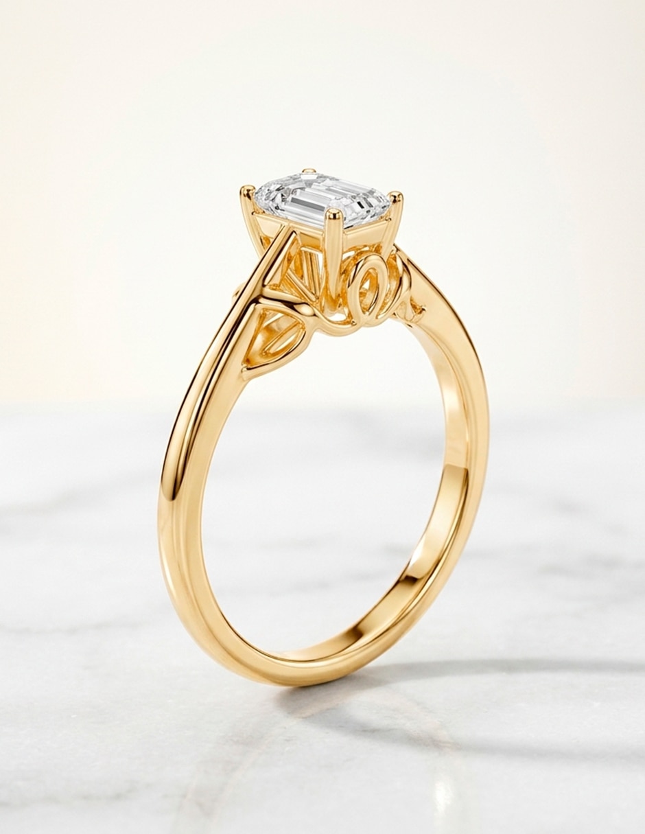Anillo de compromiso de oro 18 K 7