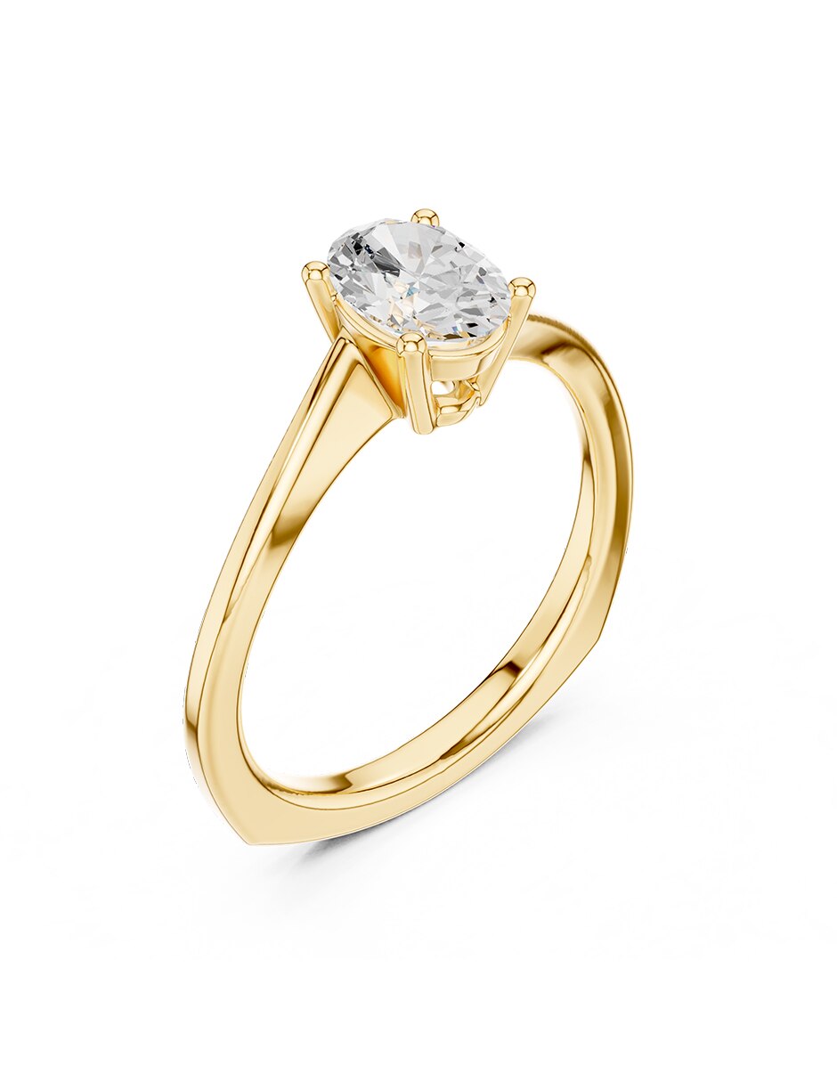 Anillo de compromiso de oro 14 k 2