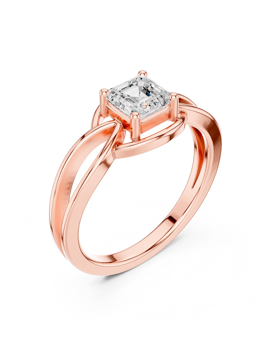 Anillo de compromiso de oro 9 K 2