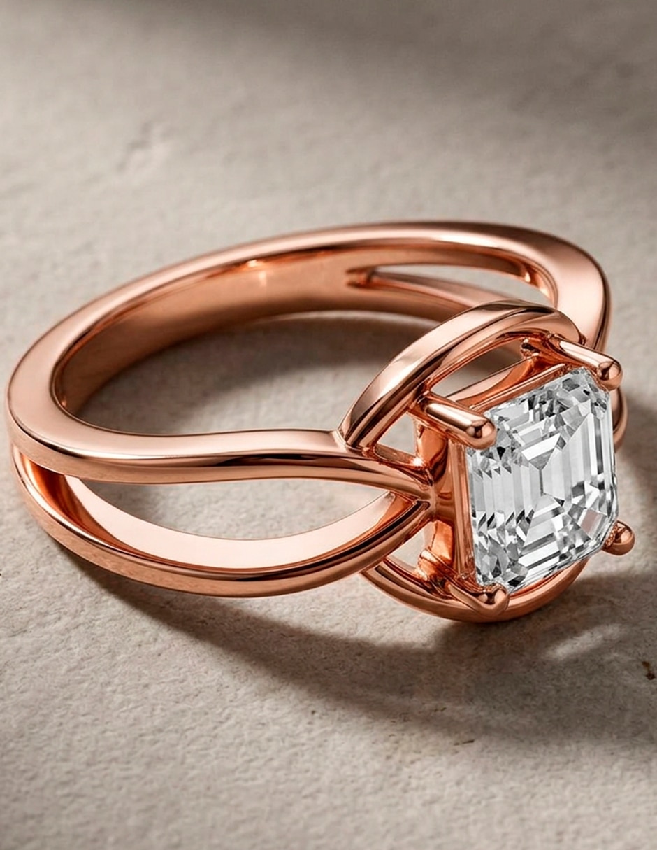 Anillo de compromiso de oro 9 K 8