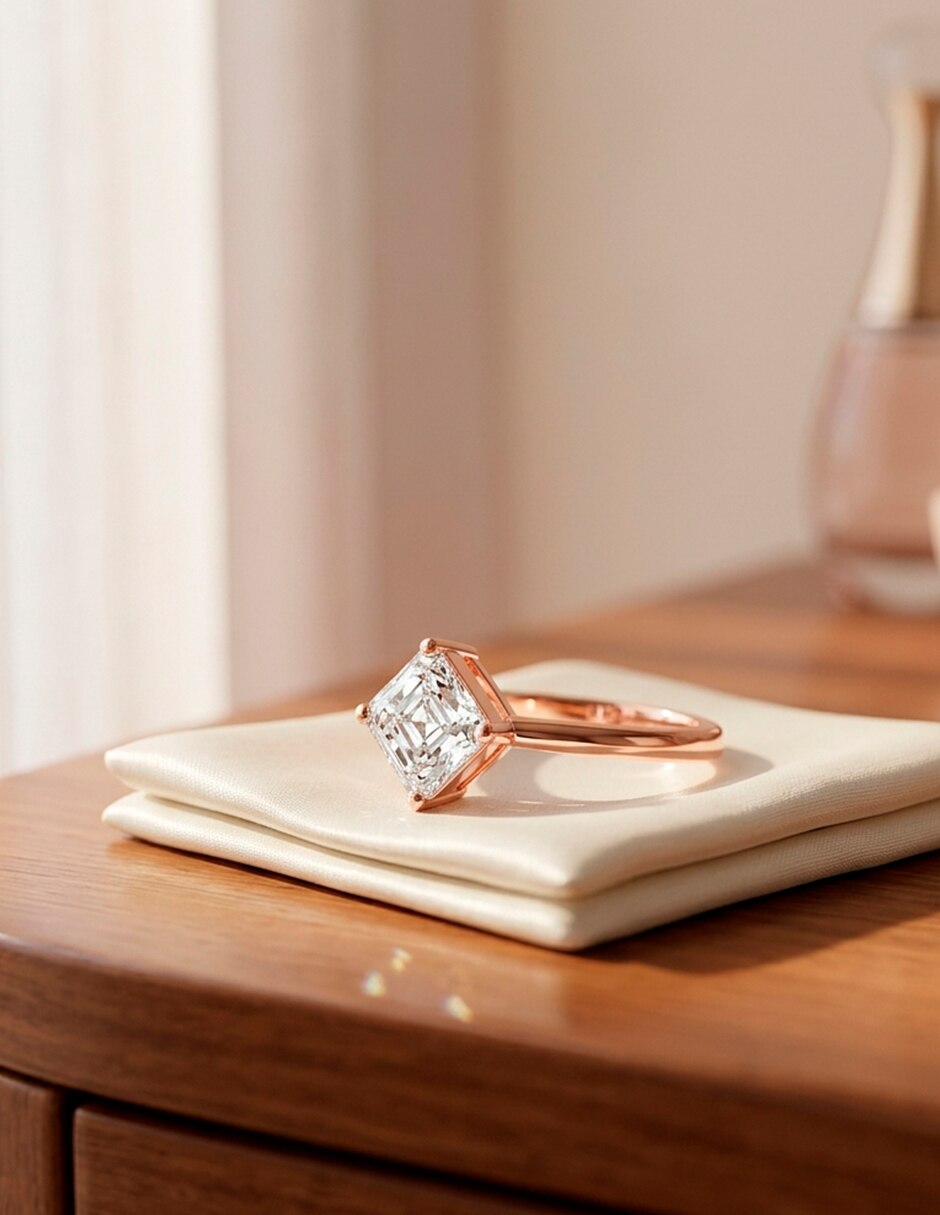 Anillo de compromiso de oro 18 K 7