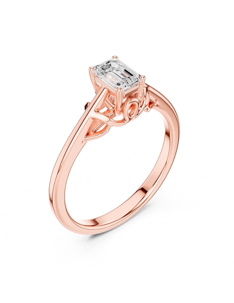 Anillo de compromiso de oro 18 K 2