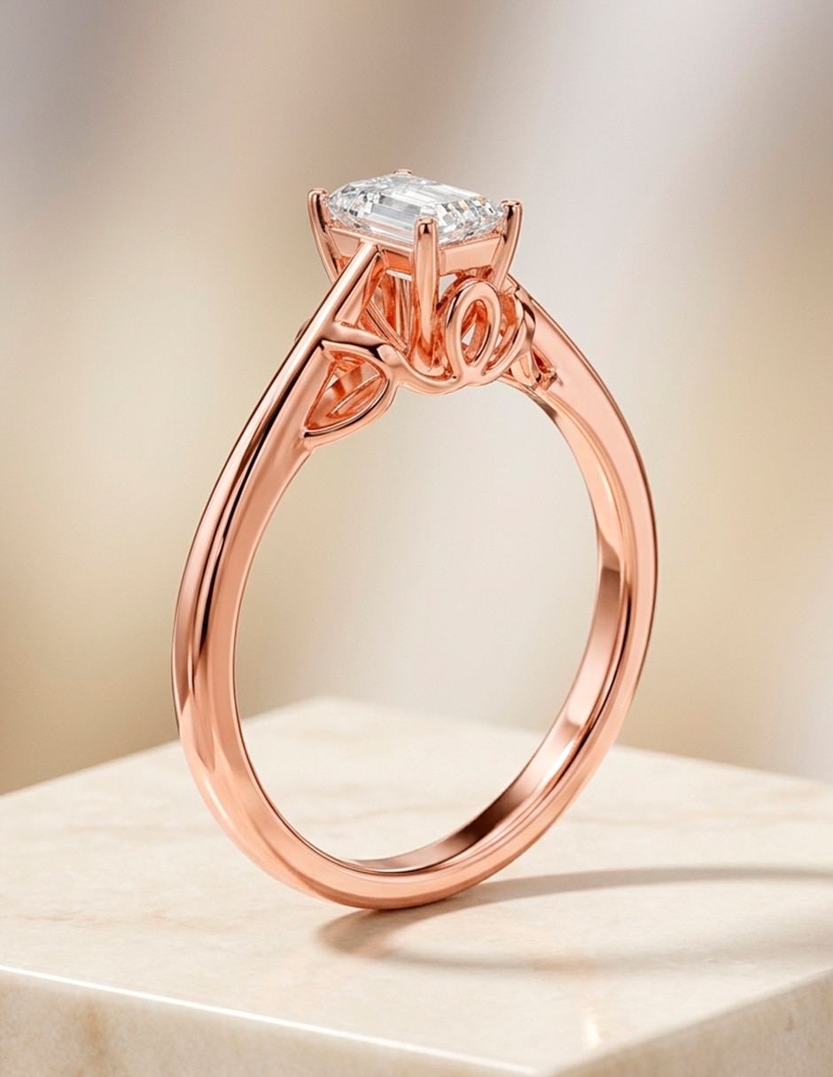 Anillo de compromiso de oro 18 K 7