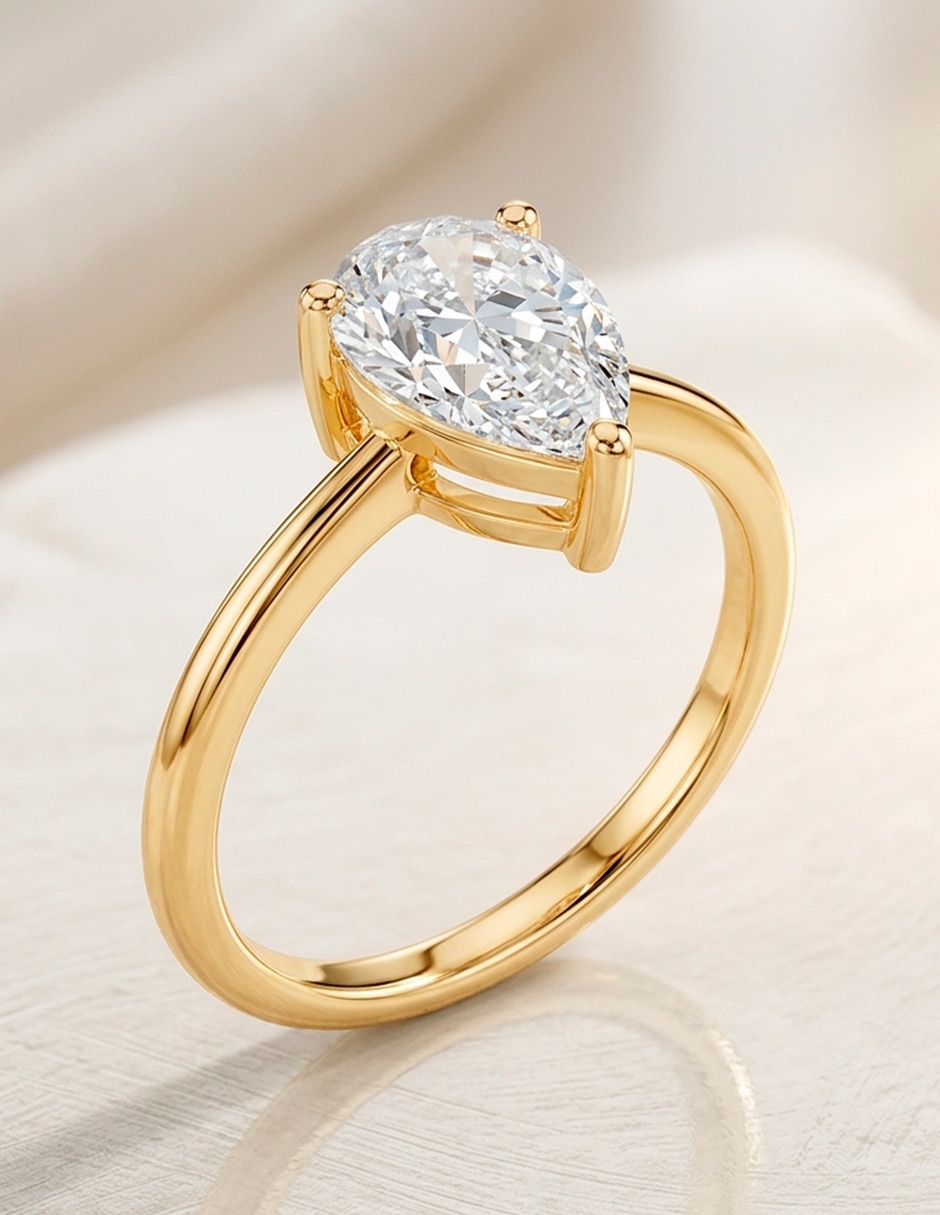 Anillo de compromiso de oro 9 K Amore Mio