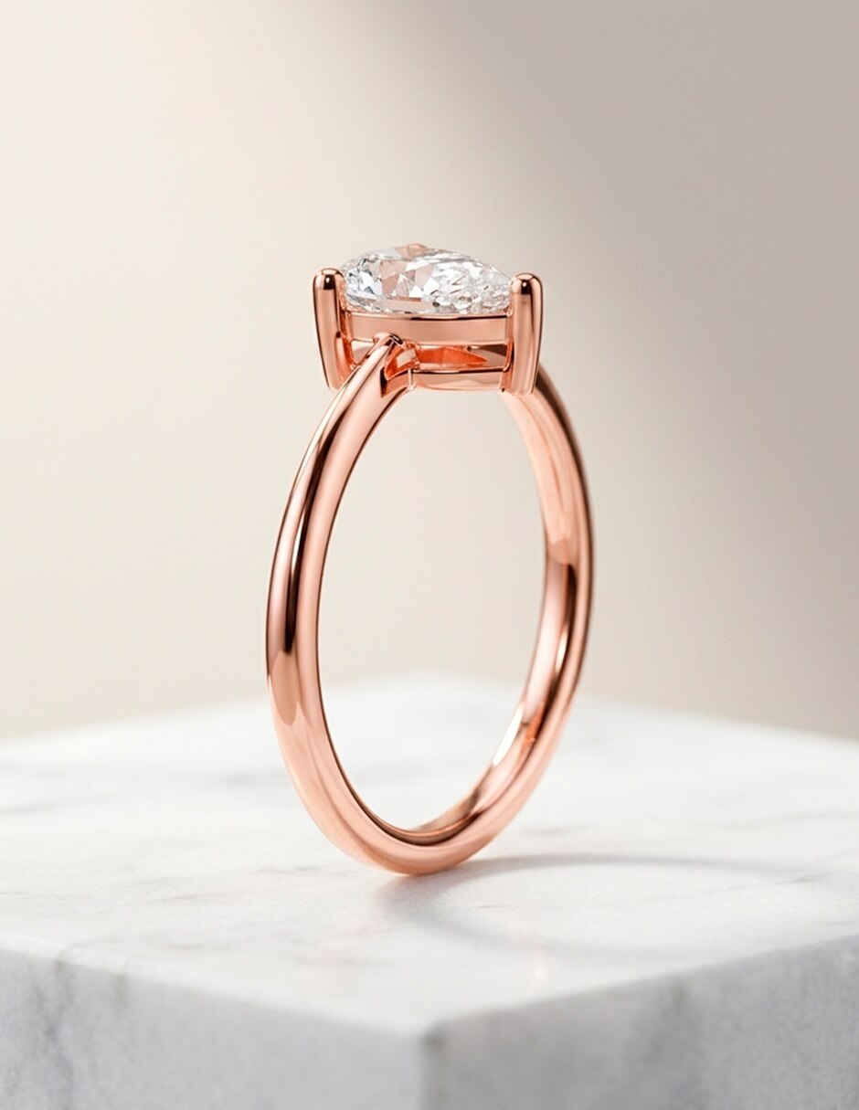 Anillo de compromiso de oro 18 k zirconia cúbica 7