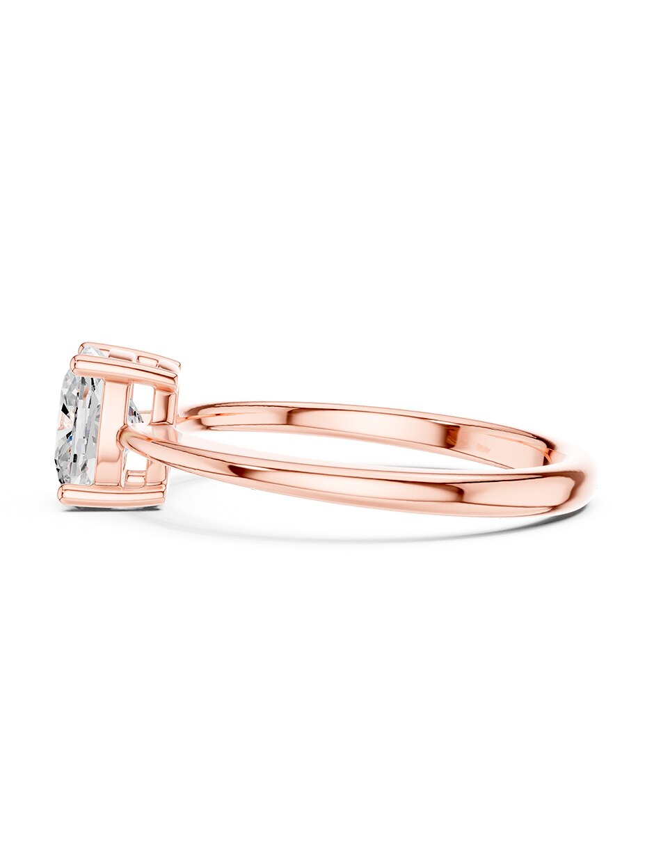 Anillo de compromiso de oro 14 k zirconia cúbica 5