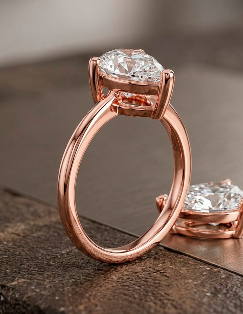 Anillo de compromiso de oro 18 K 8