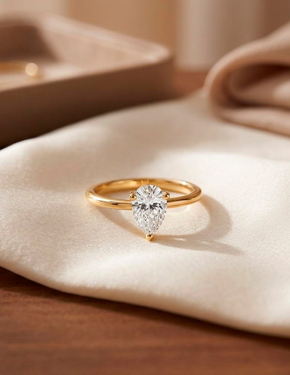 Anillo de compromiso de oro 9 K Amore Mio
