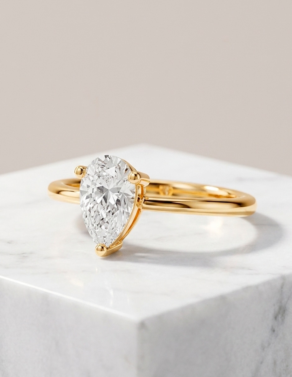 Anillo de compromiso de oro 9 K Amore Mio