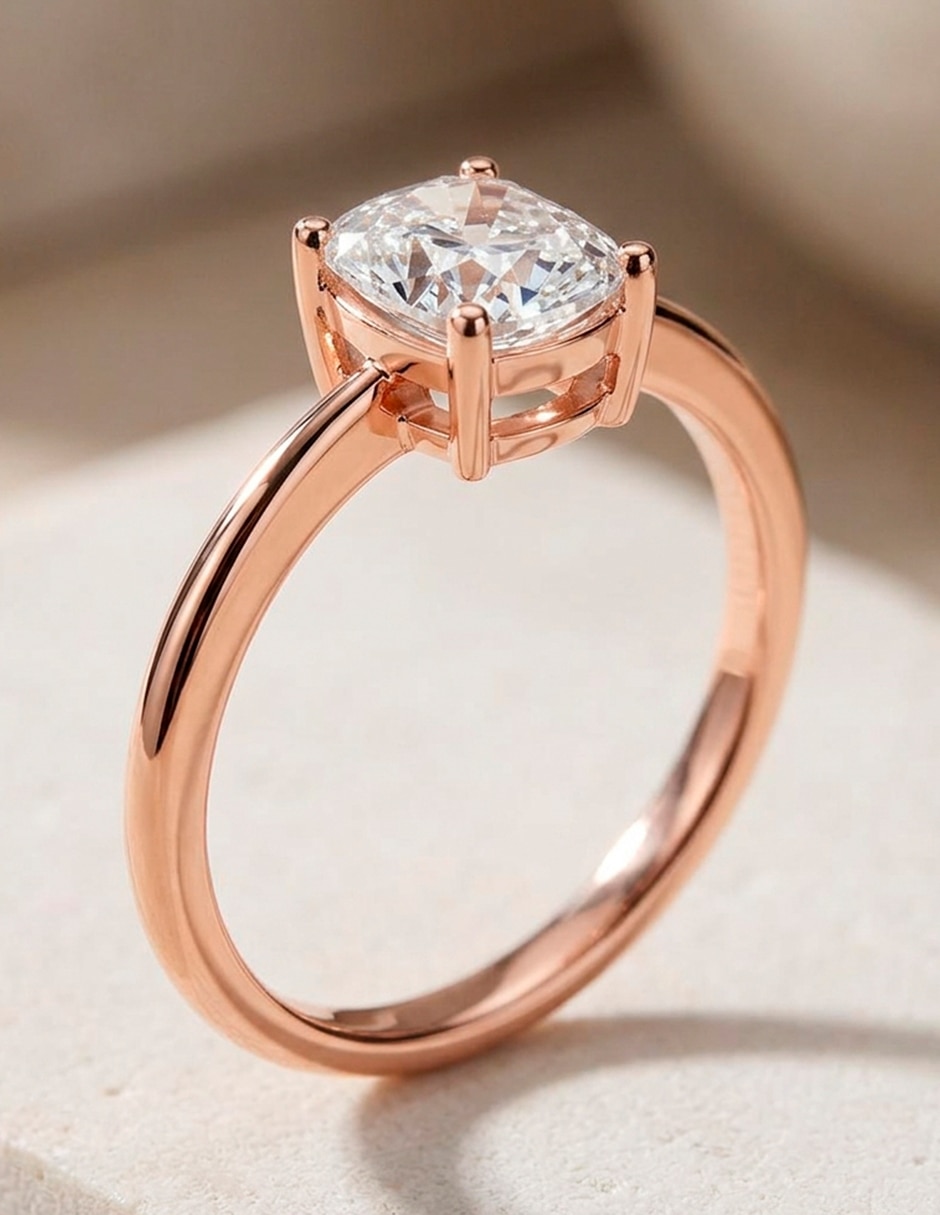 Anillo de compromiso de oro 9 K 6