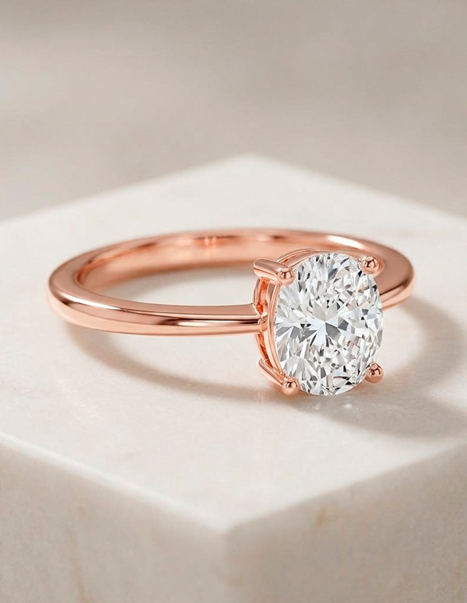 Anillo de compromiso de oro 9 K 9